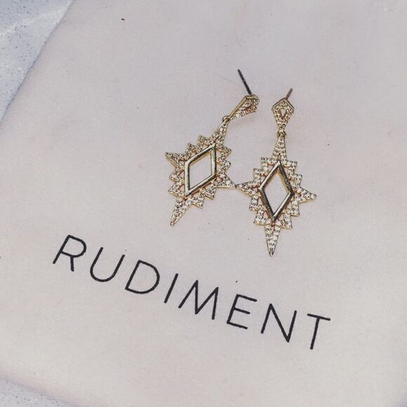 Rudiment Rheinstone earrings - Picture 2 of 3